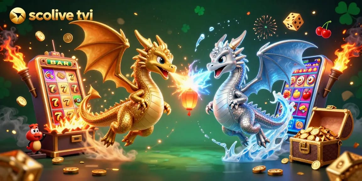 Experience excitement with socolive tivi, showcasing dazzling dragons and dynamic casino elements.