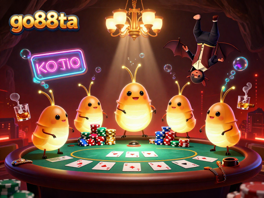 Experience exciting gameplay with go88ta as glowworms illuminate a vibrant poker scene.