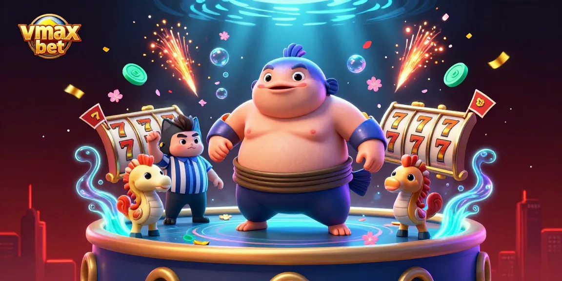 Experience the excitement of vmax bet as animated characters engage in a lively underwater casino scene.