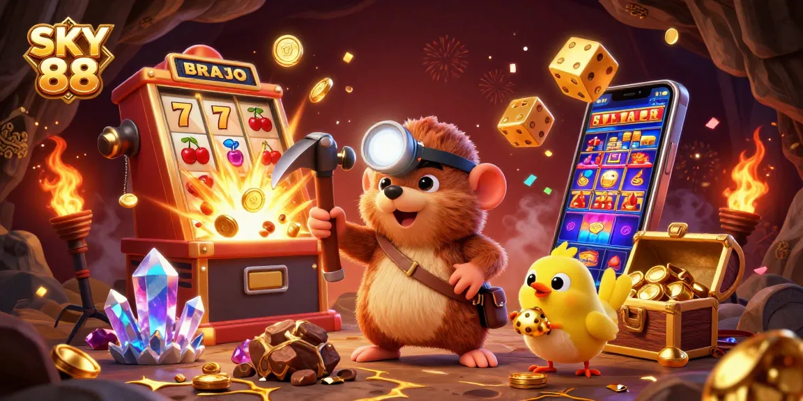 Experience the excitement of SKY 88 with a treasure hunter in a casino themed showdown.