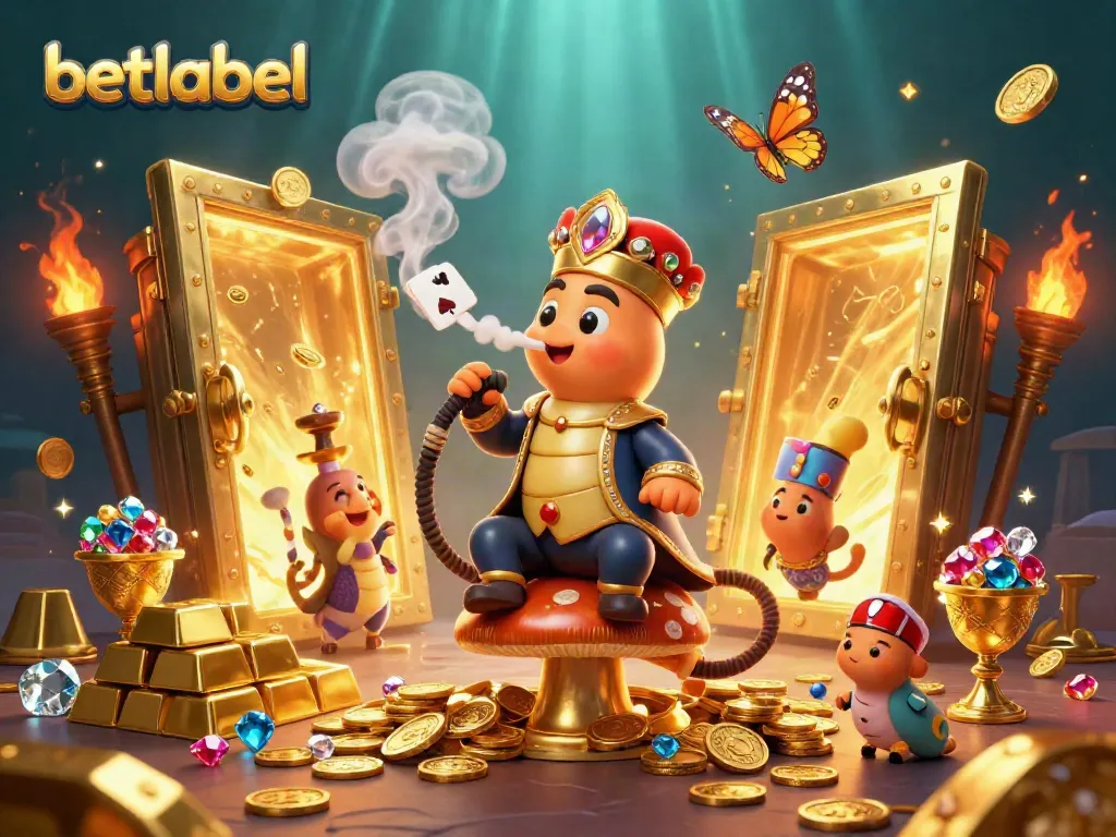 Discover thrilling gaming adventures with betlabel in this vibrant 3D casino scene.