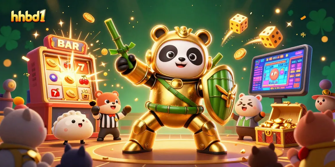 Experience the excitement of hhbd1 with dynamic slot action, featuring a golden panda and vibrant game elements.