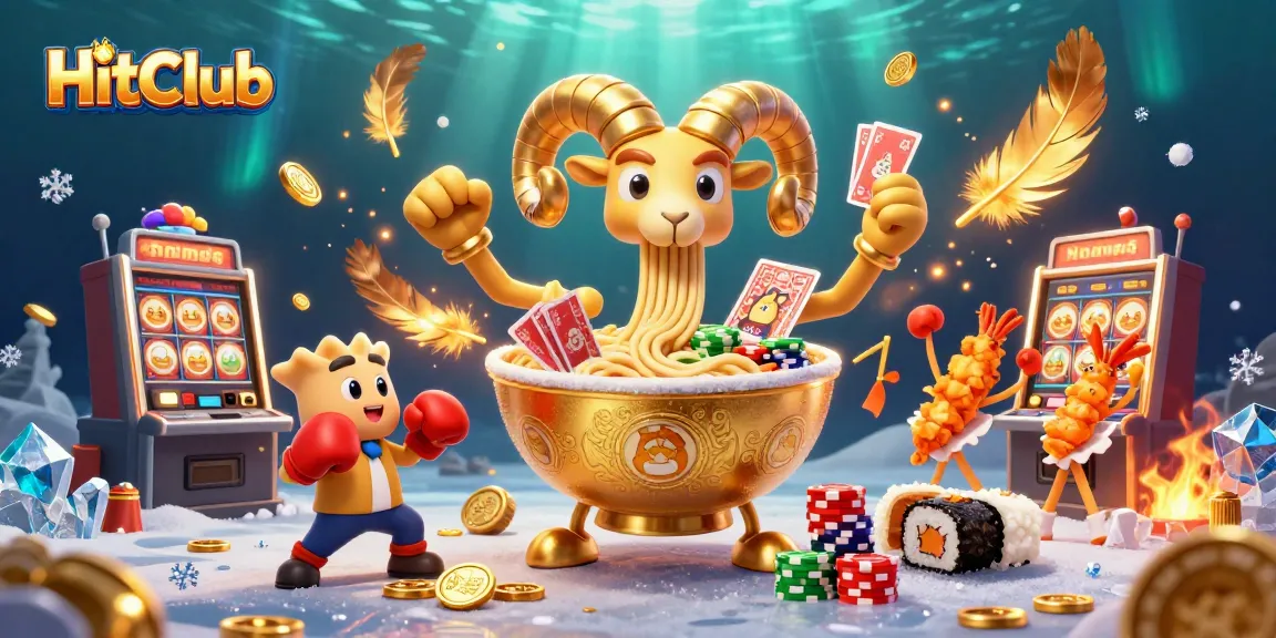 Experience the thrill of winning at HitClub with a vibrant 3D scene filled with dynamic casino action.