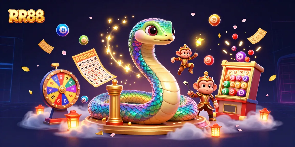 Experience exciting gameplay at RR88 with magical illustrations of characters and game elements.