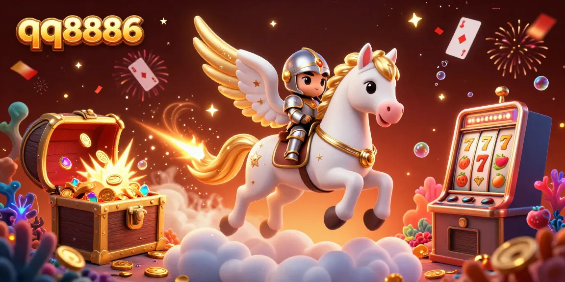 Experience exhilarating gaming thrills with qq8886 in an energetic, colorful casino scene