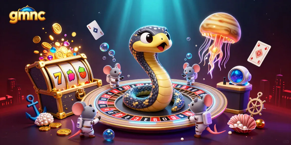 Place your bets with gmnc as astronauts bet on Saturn's rings in this vibrant casino illustration.