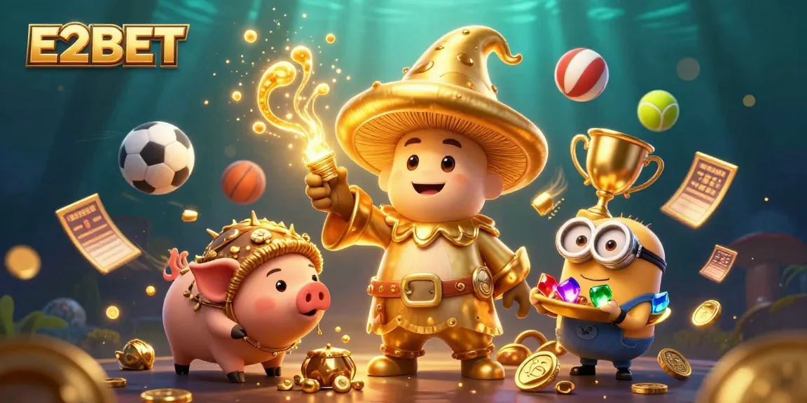 E2BET offers a vibrant casino experience with magical elements, treasure hunting, and exciting gambling action.